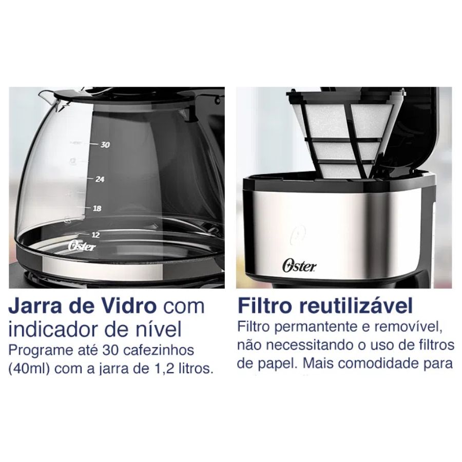 Cafeteira Elétrica Programável Oster Day Light Inox 30 Xícaras 220V OCAF500, , large image number 6